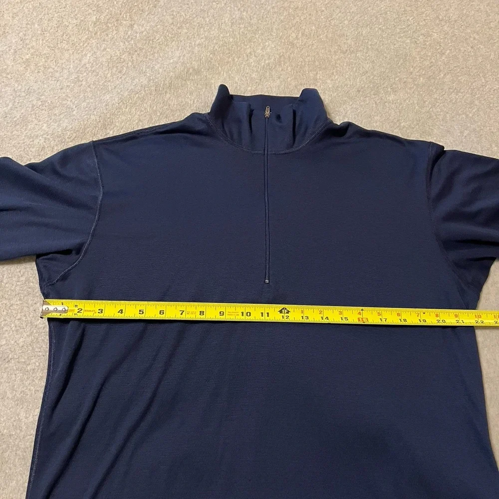 Vtg Patagonia Shirt Men Large Blue Capilene Base Layer Midweght 1/4 Zip Gorp 90s
